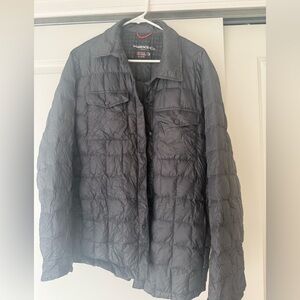 Hawke & Co Men’s Medium Duck Down Quilted Puffer Shirt Utility Jacket